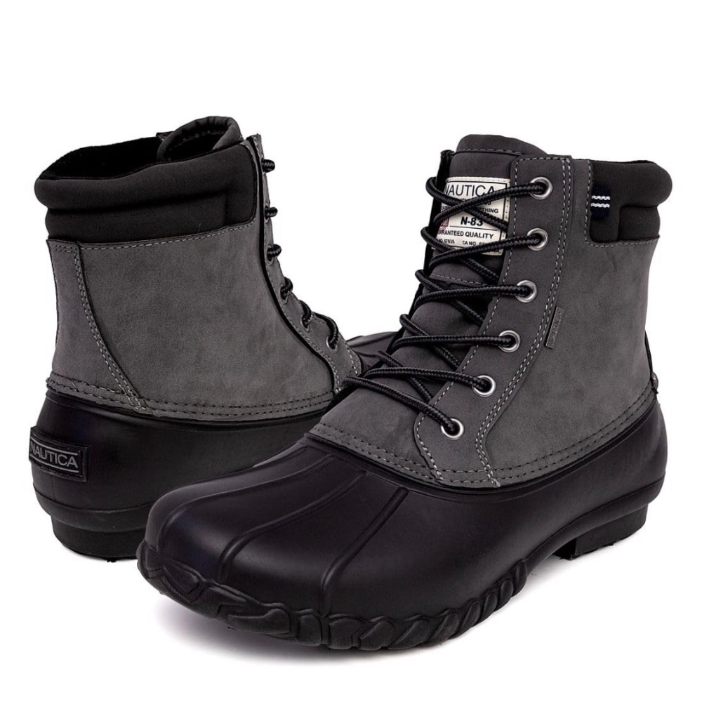 Nautica Channing Waterproof Shell Insulated Winter Snow Rain Lace Up Duck Boots